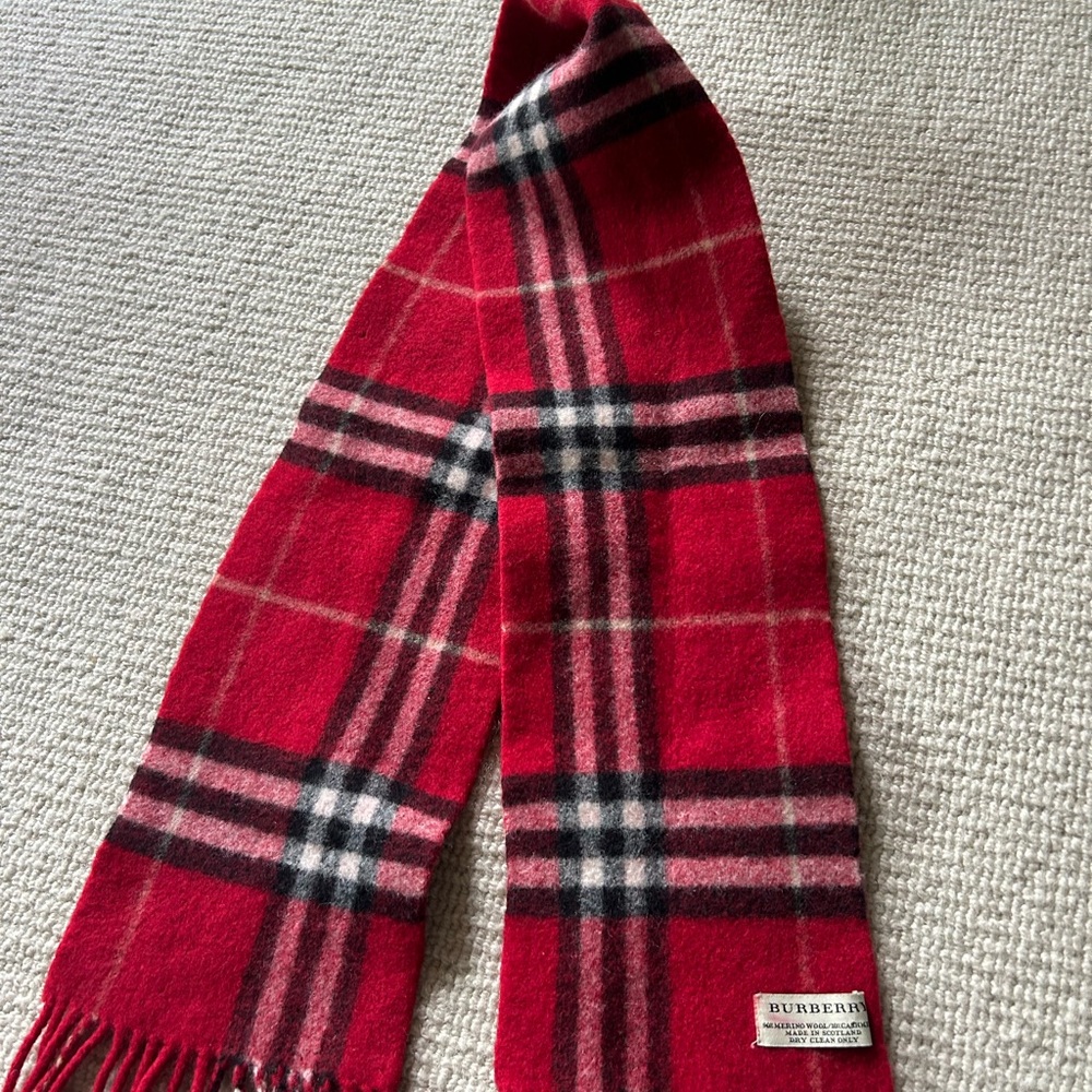 Fashion Red Plaid Scarf